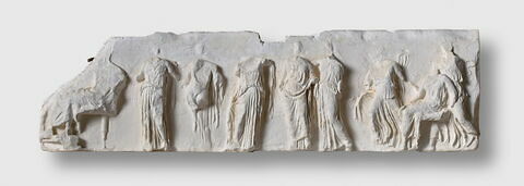 plaque de frise ; Tirage d’un relief représentant l’assemblée des dieux
