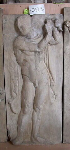 Tirage d’une plaque de la frise ouest du Parthénon représentant un homme, image 1/1