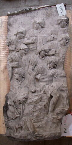 Tirage d’une plaque de la colonne Trajane représentant des légionnaires