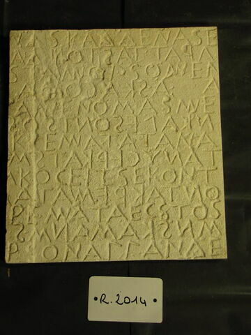 bloc de parement ; inscription ; Tirage intégral d’une plaque de l'inscription dite "Code de Gortyne"