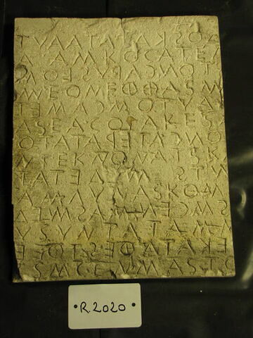 Tirage intégral d’une plaque de l'inscription dite 