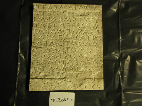 Tirage intégral d’une plaque de l'inscription dite 