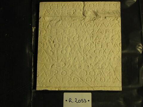 Tirage intégral d’une plaque de l'inscription dite 