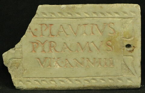 plaque de colombarium ; inscription