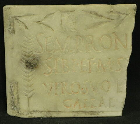 plaque de loculus  ; inscription, image 1/2