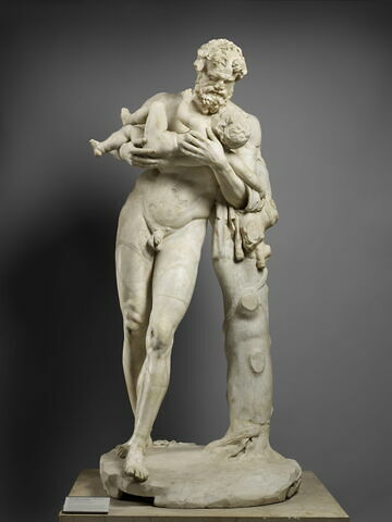 statue ; Silène portant Dionysos enfant