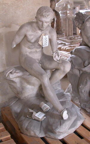 statue  ; Tirage d’une statue d’Hermès assis