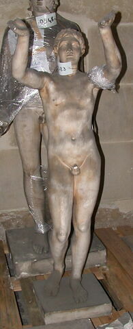 Tirage d’une statue masculine, dite "Adorant de Berlin"