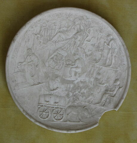 Tirage d’un moulage de vase en relief représentant Cassandre cherchant refuge auprès du palladium, image 1/1