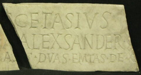 plaque de loculus ; inscription