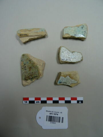 Lot de 5 tessons turquoises, image 1/2