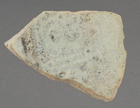 Tesson de coupe ou plat à décor brun et vert, image 1/1