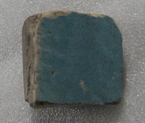 Fragment de brique glaçurée turquoise, image 1/1