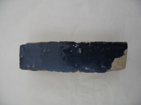 Brique (?) glaçurée bleu de cobalt, image 1/1