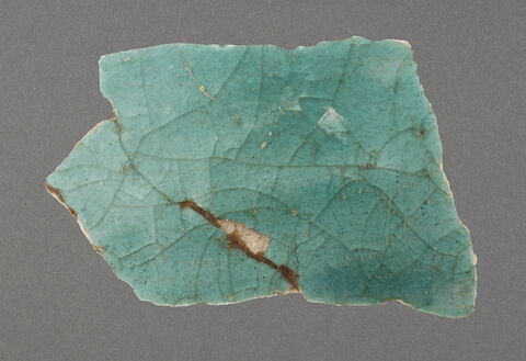 Tesson de pot ou de vase turquoise, image 1/1