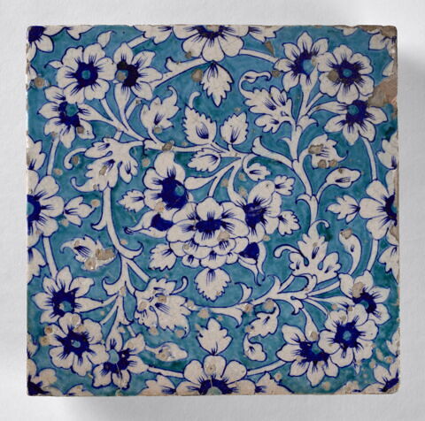 Carreau de revêtement  à décor floral, image 1/2