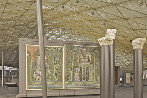 Panneau au Barada, relevé des mosaïques de la Grande Mosquée de Damas, image 2/11