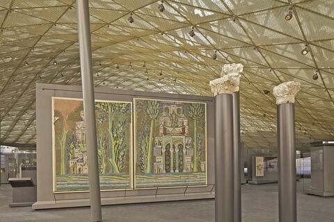 Panneau au Barada, relevé des mosaïques de la Grande Mosquée de Damas, image 3/11