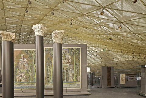 Panneau au Barada, relevé des mosaïques de la Grande Mosquée de Damas, image 4/11