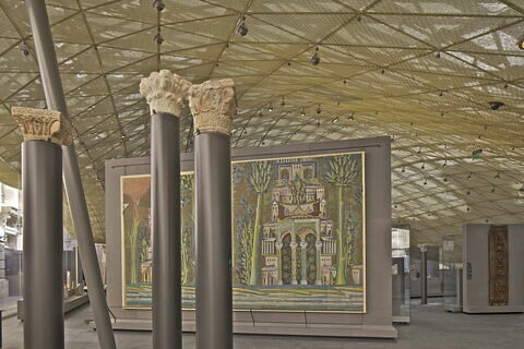 Panneau au Barada, relevé des mosaïques de la Grande Mosquée de Damas, image 6/11