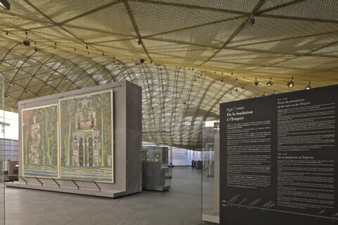 Panneau au Barada, relevé des mosaïques de la Grande Mosquée de Damas, image 9/12