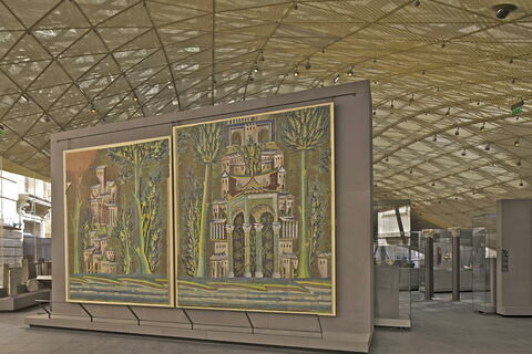 Panneau au baldaquin, relevé des mosaïques de la Grande Mosquée de Damas, image 4/10