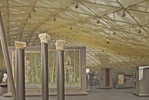 Panneau au baldaquin, relevé des mosaïques de la Grande Mosquée de Damas, image 7/11