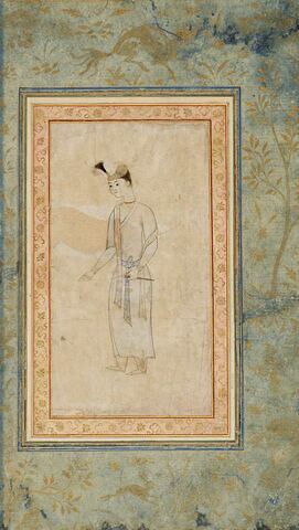 Jeune indien vêtu d'une robe et tenant un fuseau (page d'album), image 2/6