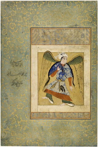 L'ange Gabriel ou Michel (page d'un "Livre des Merveilles de la Création et leurs singularités ?)
