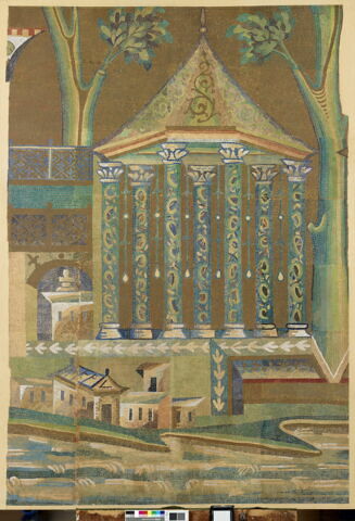 Panneau au Tholos (Relevé des mosaïques de la grande mosquée de Damas), image 2/7