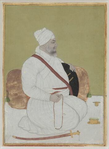 Portrait du nabab Iraj Khan (page d'album)