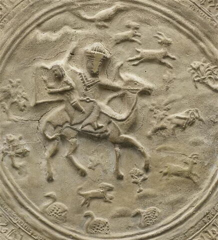 Médaillon représentant Bahram Gur et Azadé, image 4/6