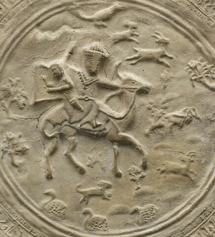 Médaillon représentant Bahram Gur et Azadé, image 5/6