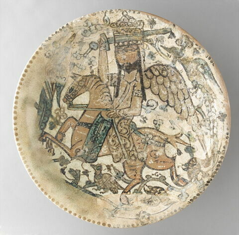 Plat tripode au cavalier ailé, image 5/11
