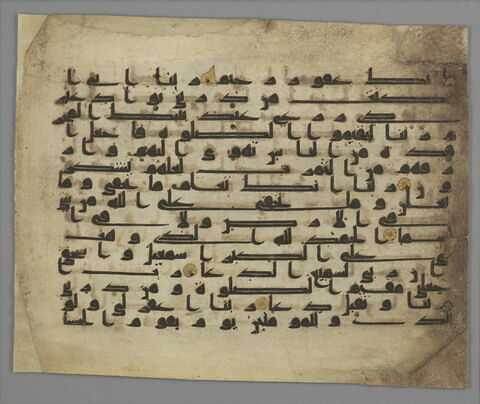 Folio coranique : sourate 14 (Abraham, Ibrāhīm) : versets 36 (fin) à 41, image 3/5