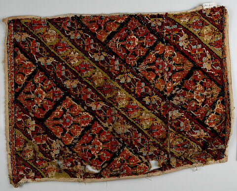 Morceau de pantalon de femme (shalvar) à rayures fleuries, image 2/2