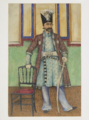 Portrait de Nasir al-Din Shah en pied, image 1/7