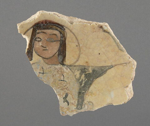 Fond de coupe sur base annulaire au personnage en trône, image 1/1