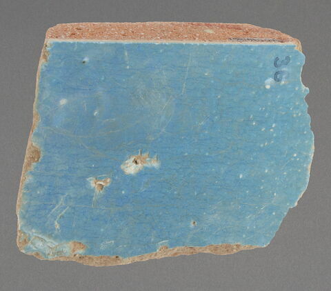 Fragment de brique à glaçure turquoise du turbe vert de Brousse + quatre fragments et une lame