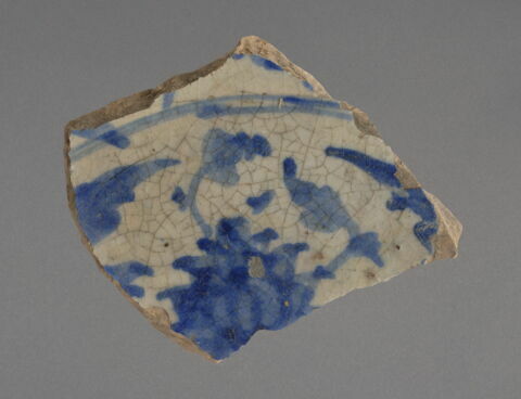 Tesson à décor bleu et blanc, image 1/1