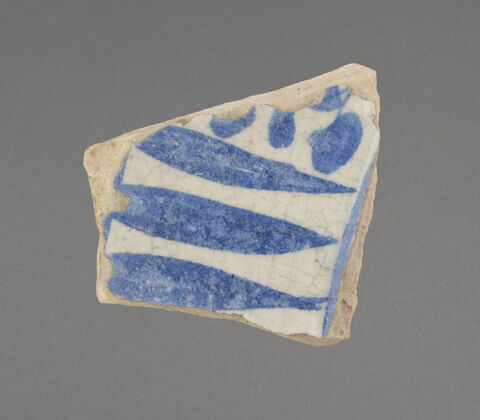 Tesson à décor bleu et blanc, image 1/1