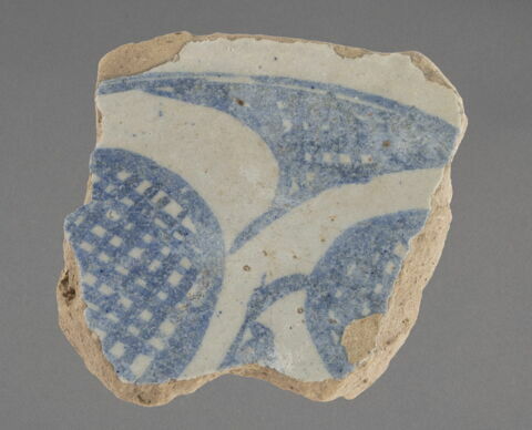 Tesson à décor bleu et blanc, image 1/1