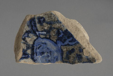 Tesson à décor bleu et blanc, image 1/1