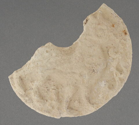 Couvercle troué fragmentaire (une moitié) à décor de quadrupède, image 1/1