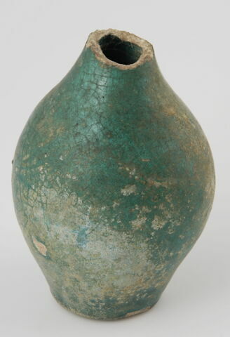 Panse de bouteille ou de pichet à glaçure turquoise, image 1/1