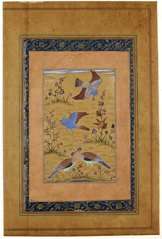 Oiseaux parmi des fleurs (page d'album), image 2/2
