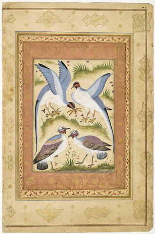 Quatre oiseaux (page d'album), image 1/2