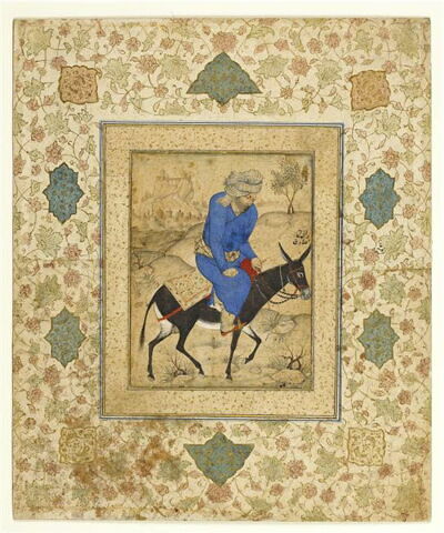 Mollah monté sur un âne (page d'album), image 5/5