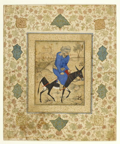 Mollah monté sur un âne (page d'album), image 3/5