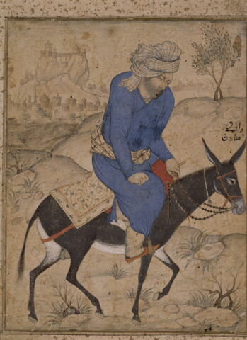Mollah monté sur un âne (page d'album), image 4/5